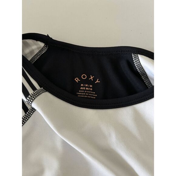 Roxy Women's Stripe UPF 50+ Long Sleeve Rash Guard Size M - Picture 4 of 6